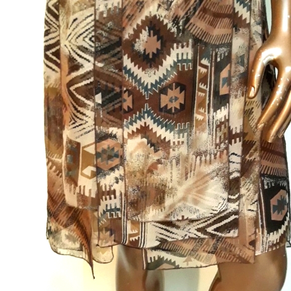I.C.E. Unique Tribal Panel Design Skirt Size 6 - Picture 2 of 4
